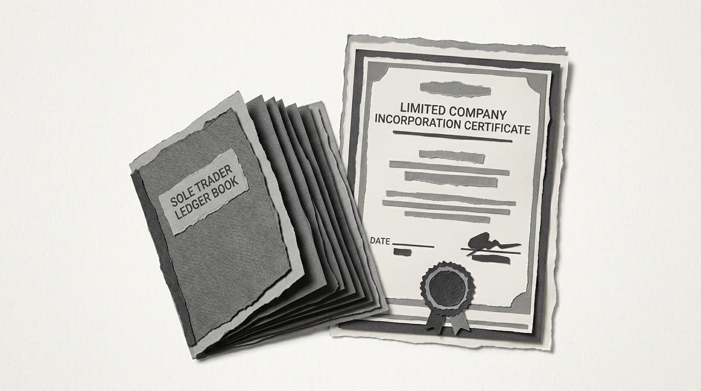 Learn how to register as a sole trader or limited company in the UK. This comprehensive guide details HMRC deadlines, registration steps, and tax differences to help you choose.
